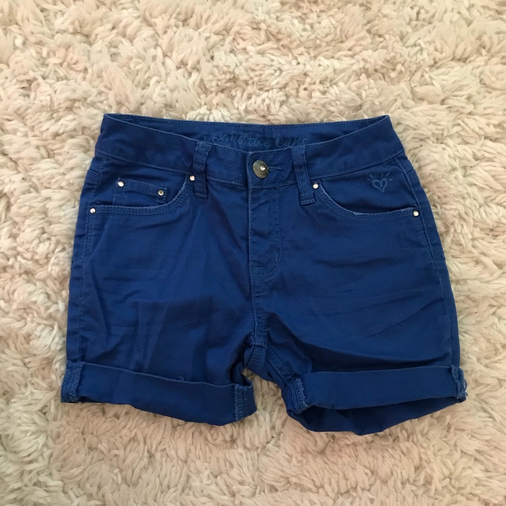 Justice Royal Blue Denim Shorts